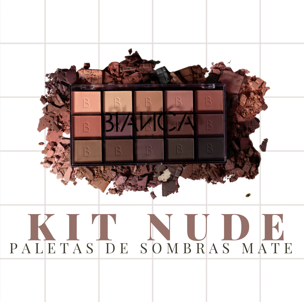 KIT 2 PALETAS DE SOMBRAS MATE NUDE