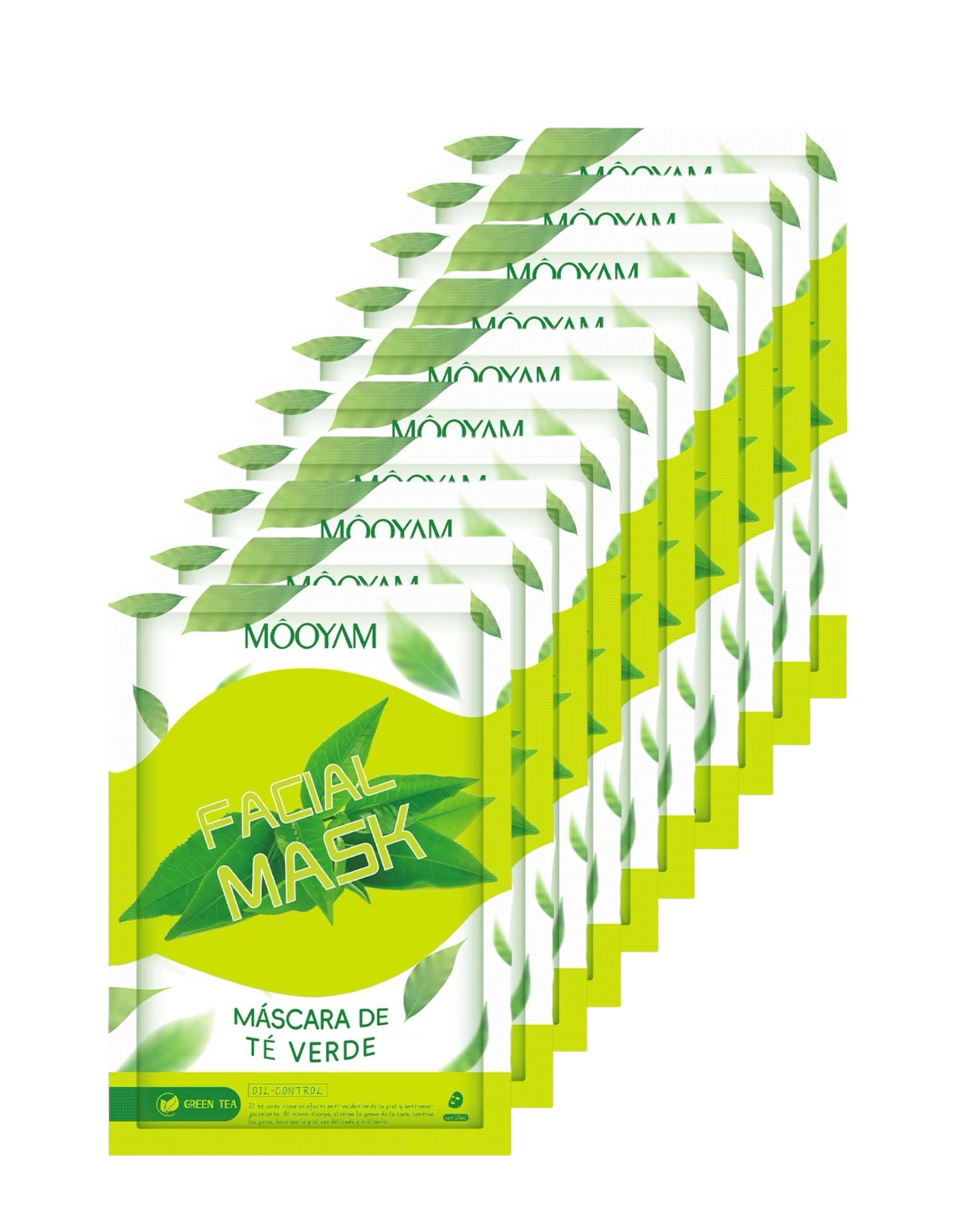 MASCARILLA FACIAL TÉ VERDE (mayoreo 10pz)