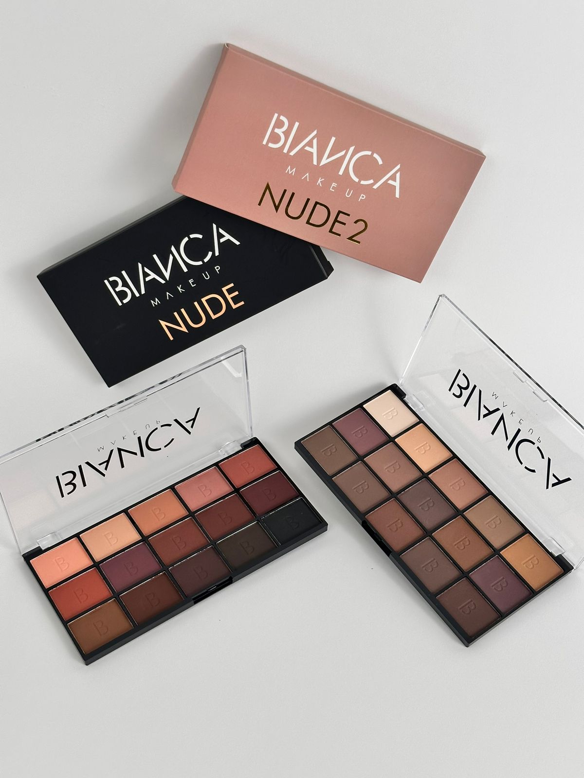 KIT 2 PALETAS DE SOMBRAS MATE NUDE