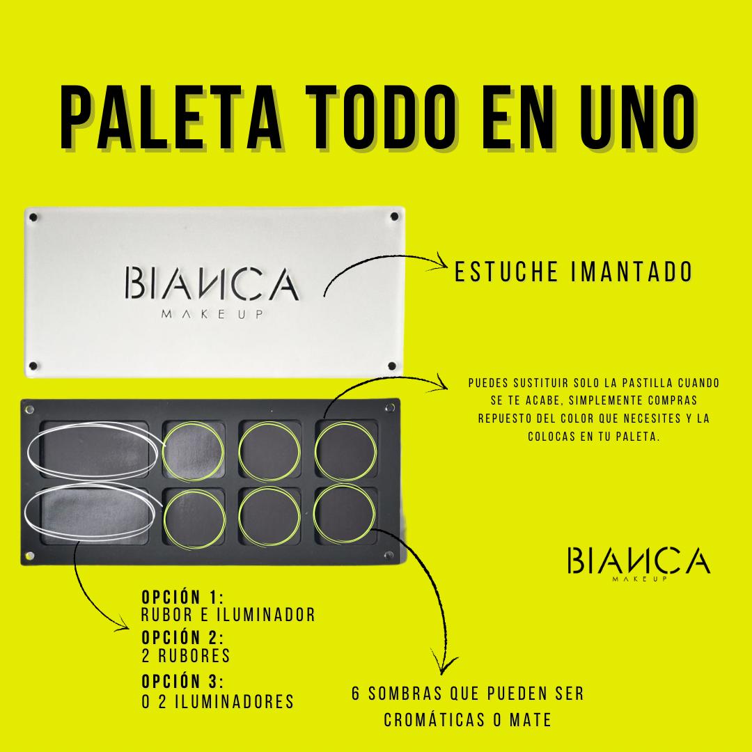 Paleta imantada para llenar con labiales, rubores, iluminadores, sombras