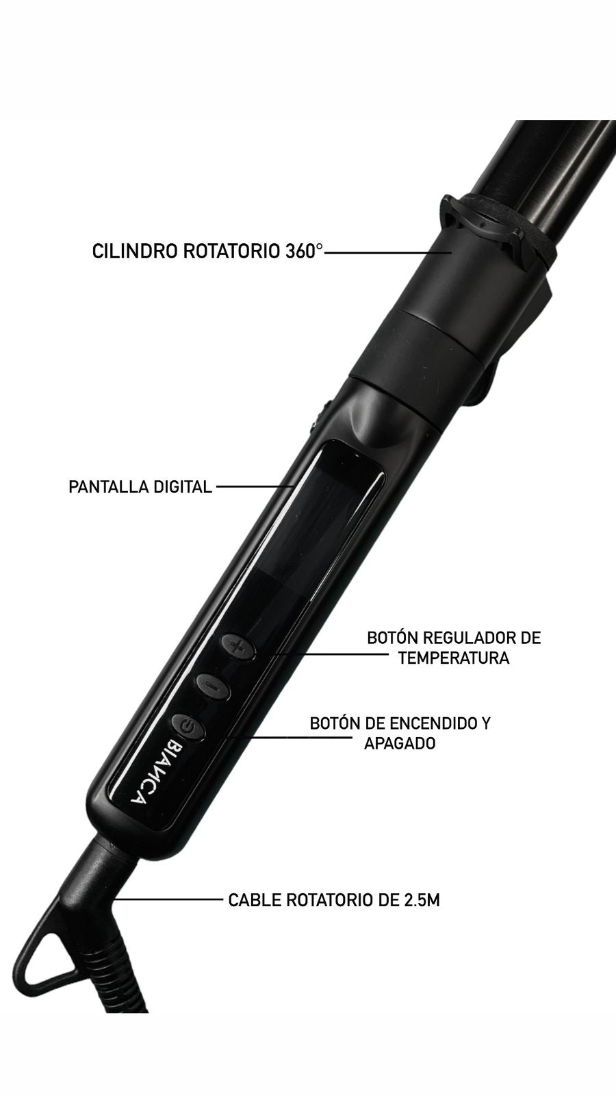 CURLING IRON -  (Pinza o Tenaza  profesional para rizos y ondas)