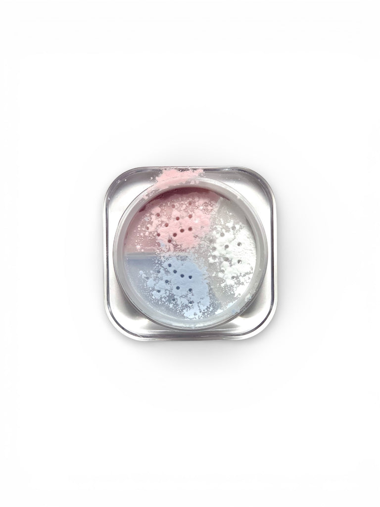 Polvo Traslúcido Kobeleen #02 (3 Tonos; Blanco traslúcido, Rosa y Violeta Azulado)