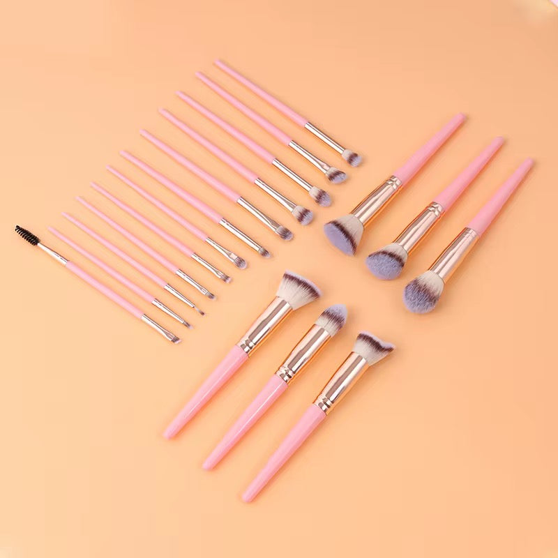 Set Rosa de  18 Brochas Profesionales