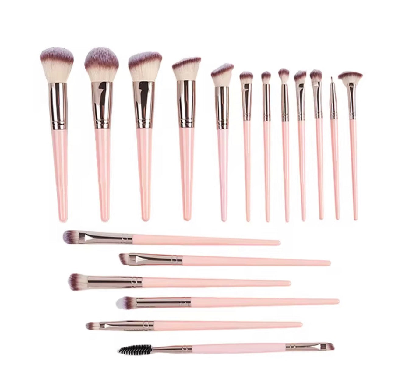 Set Rosa de  18 Brochas Profesionales