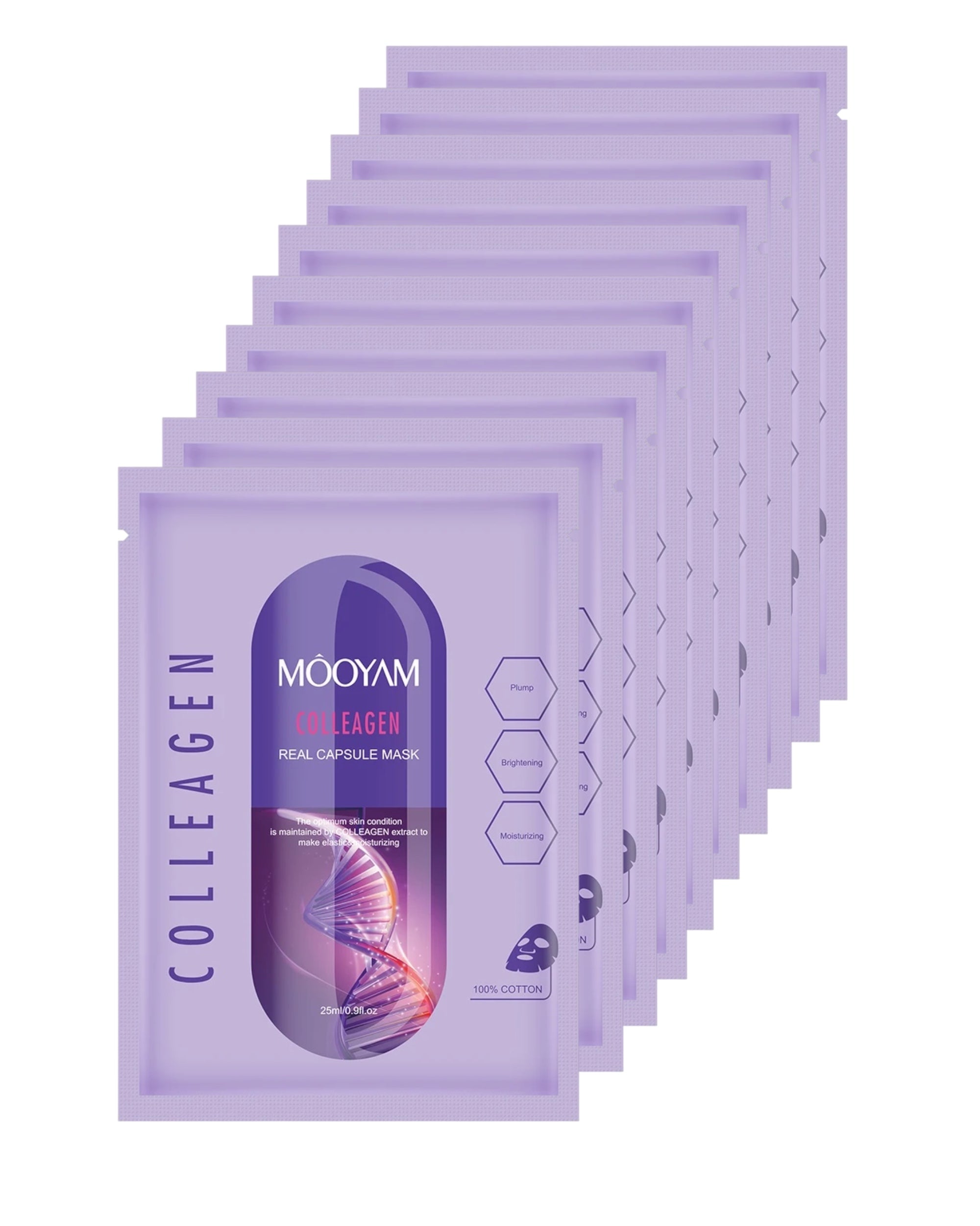 Mascarillas Faciales Hidratantes y Nutritivas para Cuidado de la Piel en Presentación Mayoreo 10 Piezas