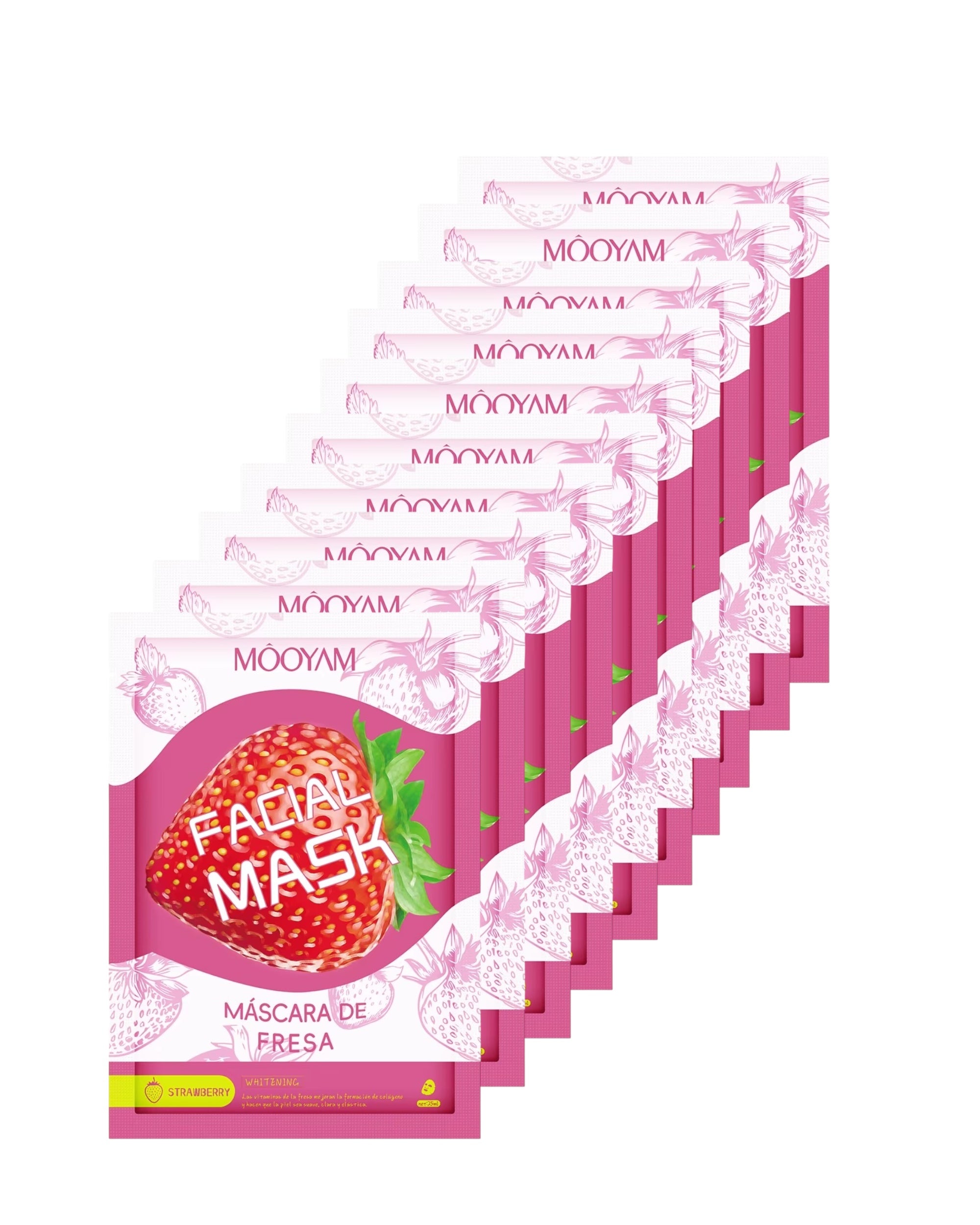 MASCARILLA FACIAL DE FRESA (mayoreo 10pz)
