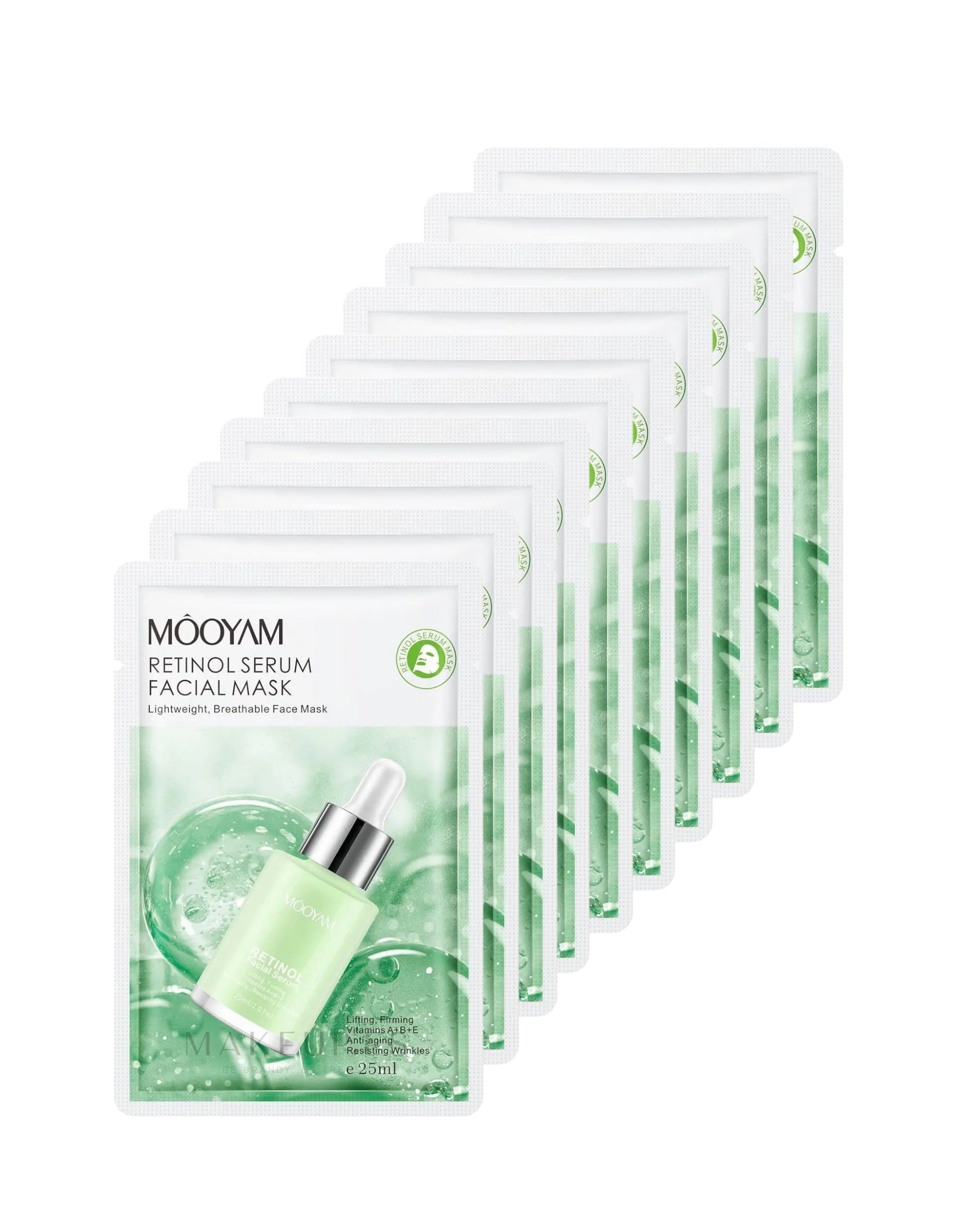 MASCARILLA FACIAL DE RETINOL CON VITAMINA A ,B Y E (mayoreo 10pz)