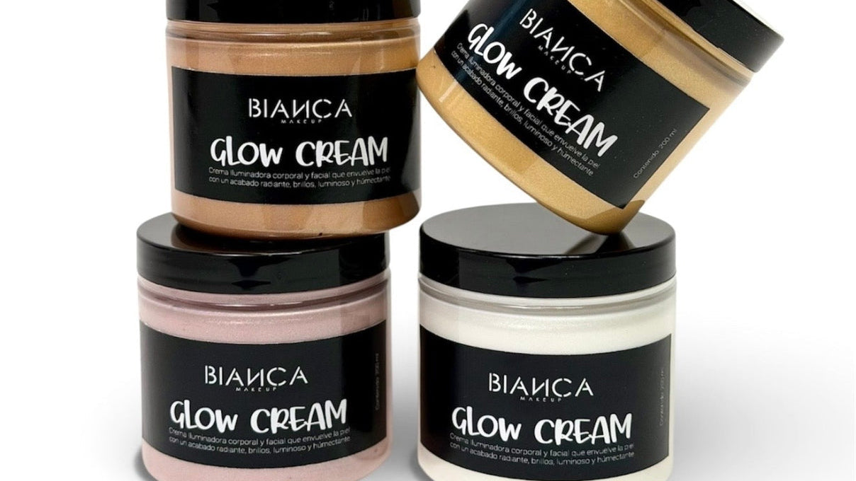 KIT Glow Cream !! 4Tonos de 200ml. Champagne, Gold Rose, Cristal y 24K.