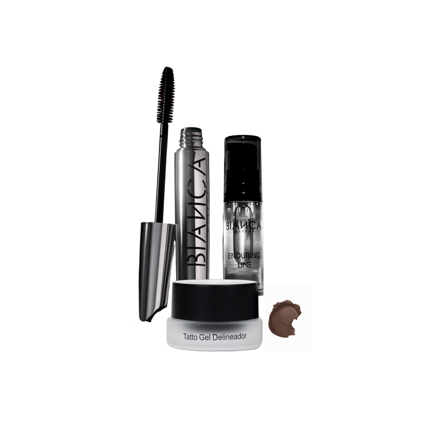 Kit de ojos (delineador café, mascara y enduring)